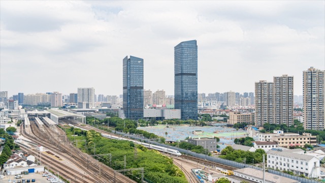 「天宁」时代广场、常州火车站 日景