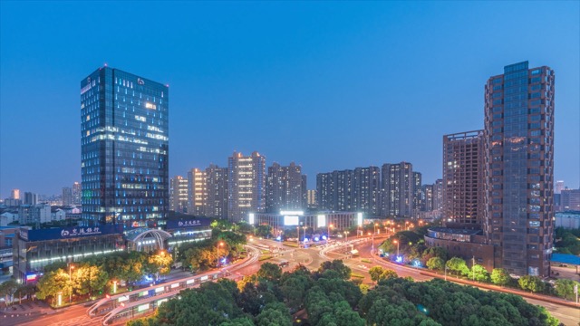 「新北」通江路飞龙路 夜景车轨
