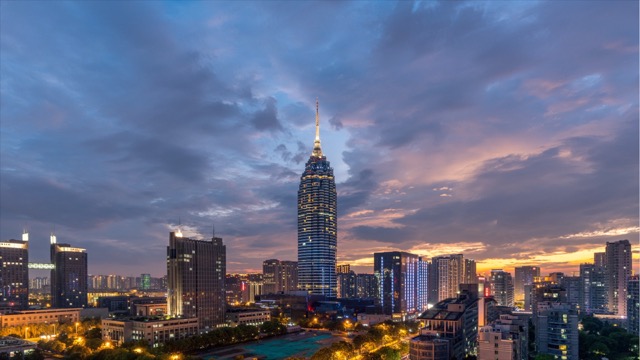 传媒中心 夜景