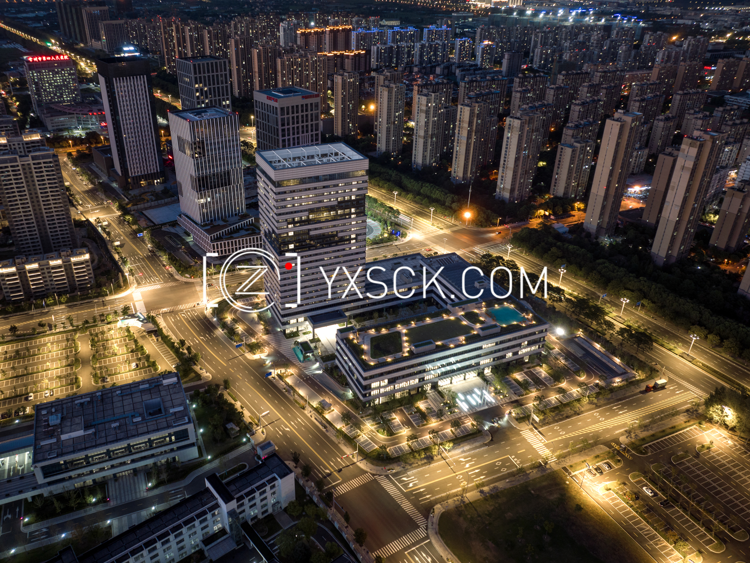 「新北」两馆两中心夜景