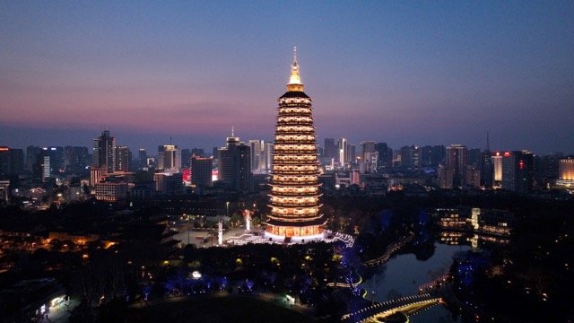 天宁宝塔 夜景