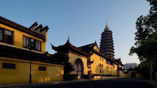 天宁寺 光影人流