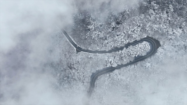 「金坛」茅山盘山公路雪景