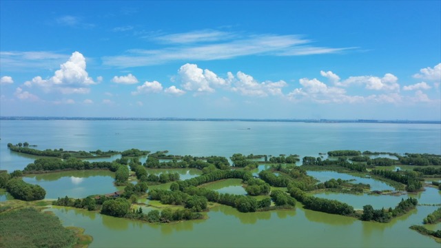 「金坛」长荡湖，晴空万里