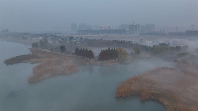 「金坛」钱资湖晨雾