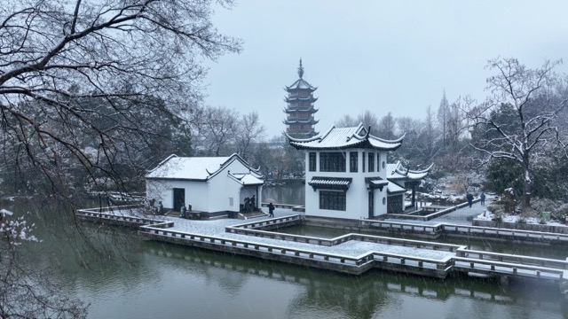 红梅公园 雪景