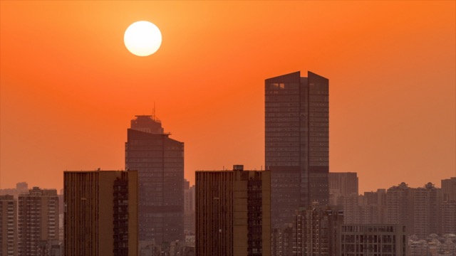 天宁时代广场 日落