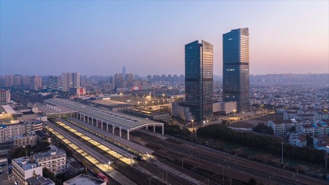 常州火车站 夜转日