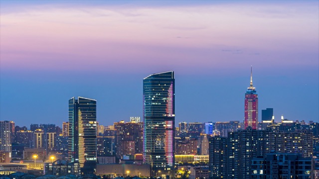 「天宁」时代广场传媒大厦夜景