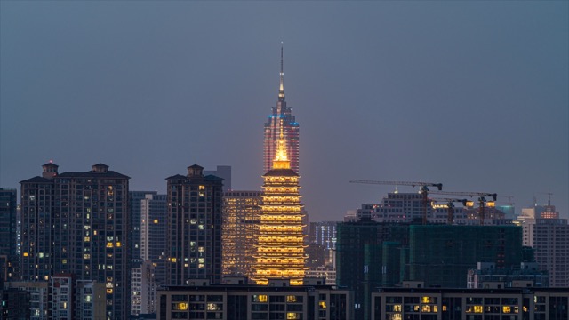 天宁宝塔传媒夜景