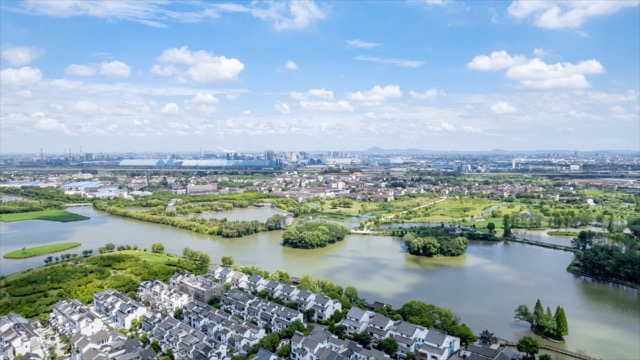 「武进」宋剑湖风景区 蓝天白云
