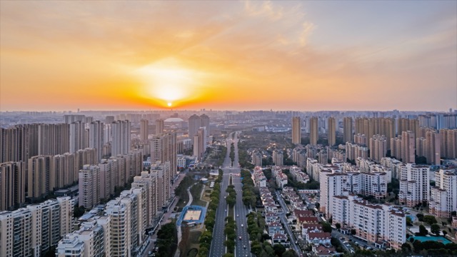 经开区东方大道 日落