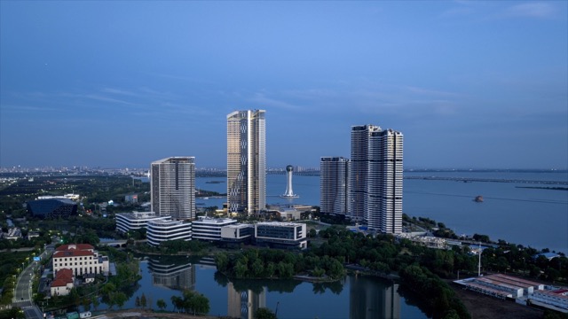 「武进」西太湖揽月湾 夜景航拍