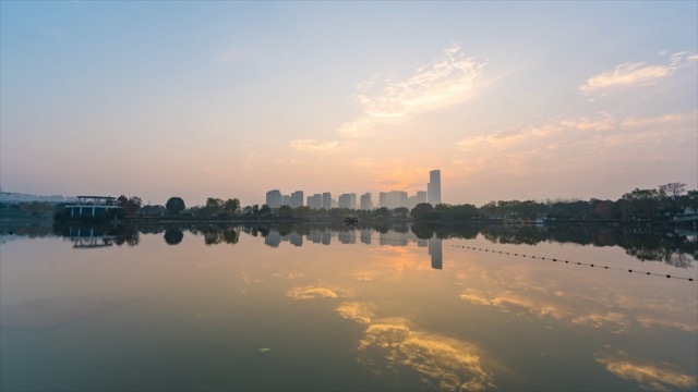 「溧阳」燕湖公园日出