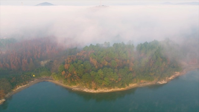 「溧阳」天目湖山区平流雾