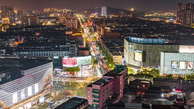 「溧阳」市中心夜景延时