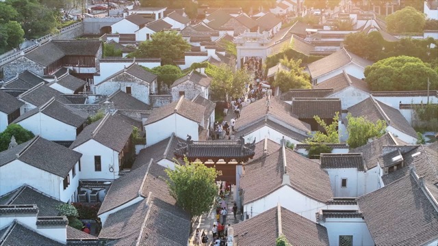 「天宁」青果巷逆光航拍