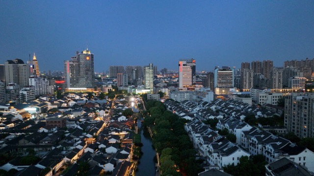 「天宁」青果巷航拍夜景
