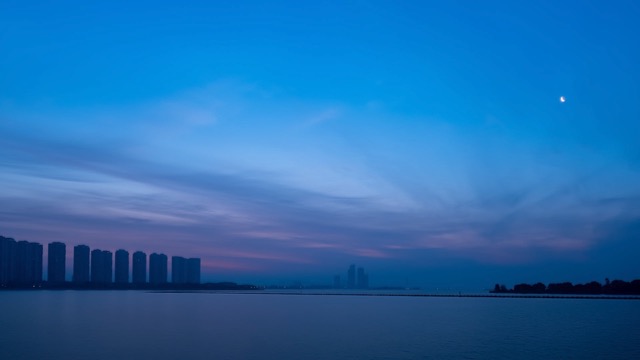 西太湖晚早霞