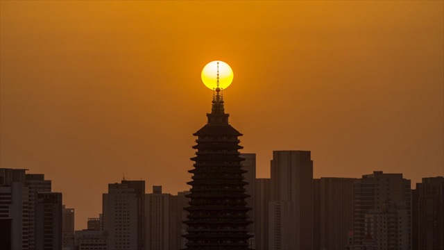 天宁宝塔日落