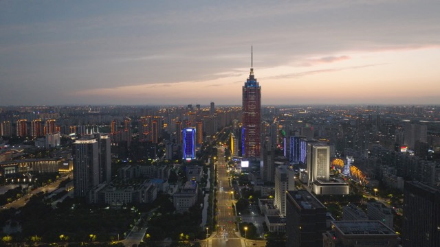 「新北」龙锦路 晚霞夜景