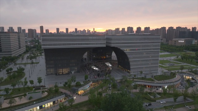 「新北」文化广场晚霞夜景