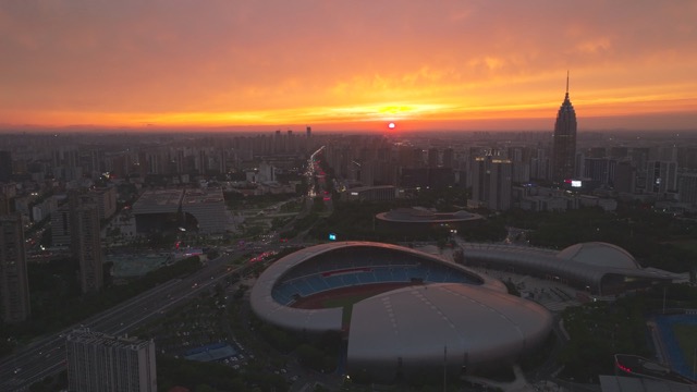 「新北」地标晚霞日落