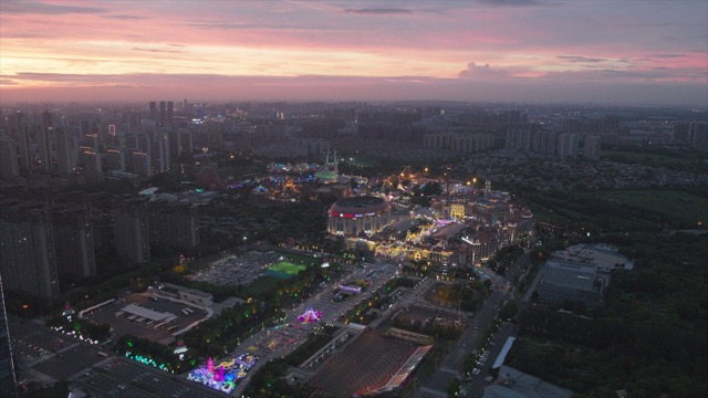 「新北」中华恐龙园高空夜景