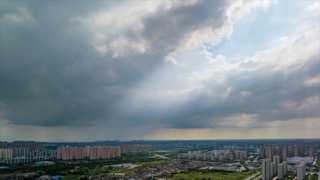 「天宁」延政路台风季 丁达尔光