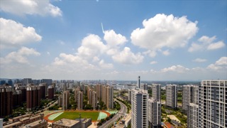 「溧阳」高新区蓝天白云 日景