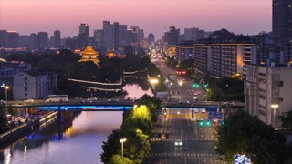 东坡公园 运河夜景