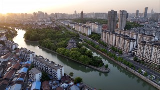 东坡公园 运河日景