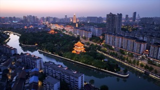 东坡公园 运河夜景