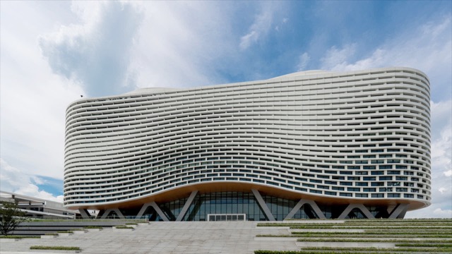 「金坛」河海大学图书馆 大范围移动延时