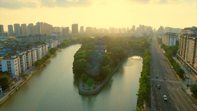 「天宁」东坡公园黄昏大景