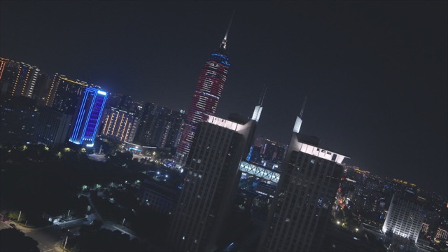 「新北」地标建筑夜景