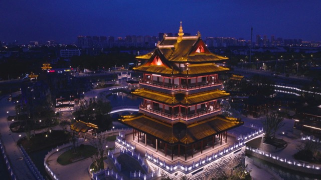 「天宁」菱溪公园夜景