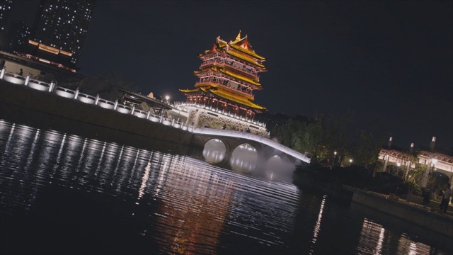 「天宁」菱溪公园夜景