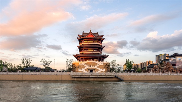 「天宁」菱溪公园夕阳光影