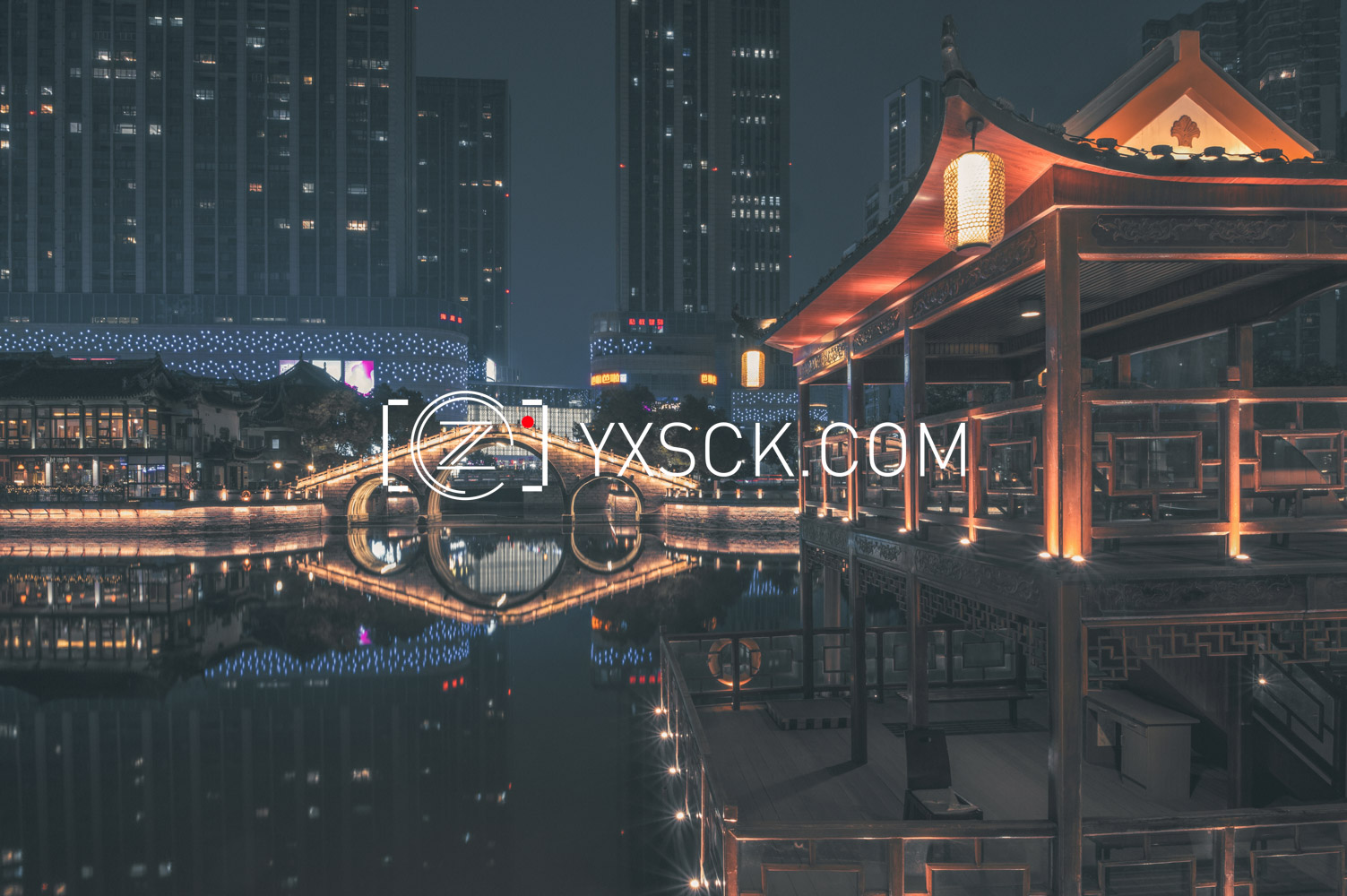 「钟楼」京杭大运河，篦箕巷夜景