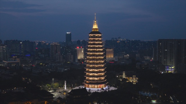 「天宁」天宁寺宝塔夜景