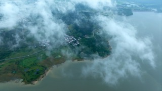 「溧阳」大溪水库 云上