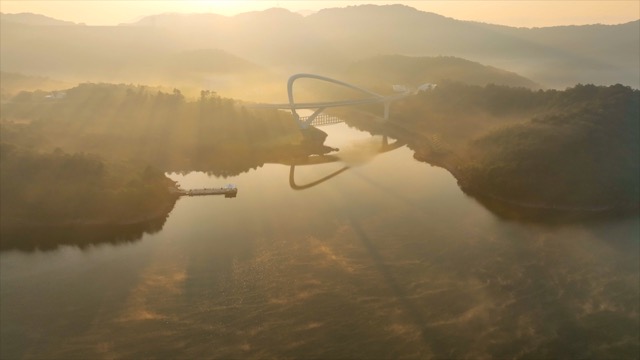 「溧阳」景詹大桥晨雾