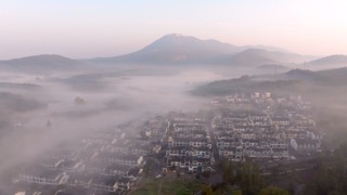 「金坛」茅山金牛村晨雾
