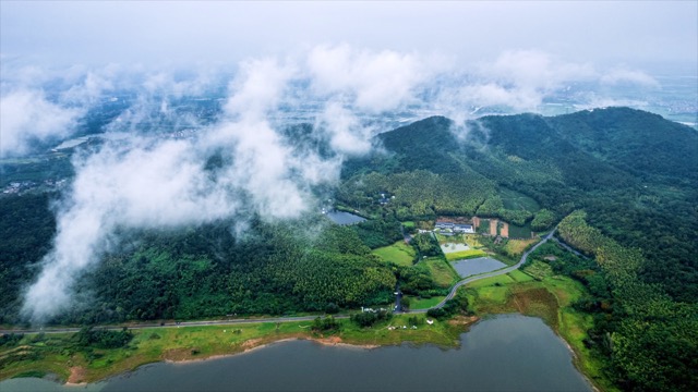 「溧阳」大溪水库、一号公路云海