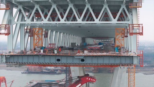 「新北」建设中常泰大桥