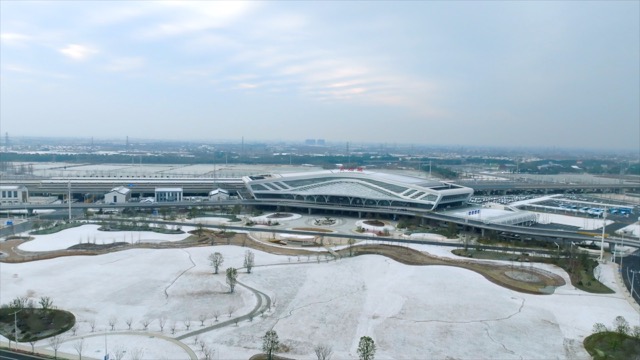 「金坛」金坛站雪景