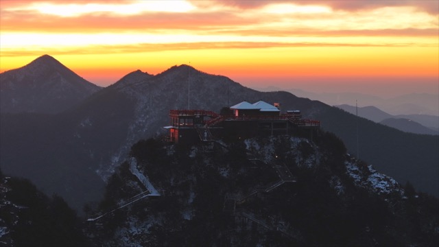 「溧阳」南山雪景日出