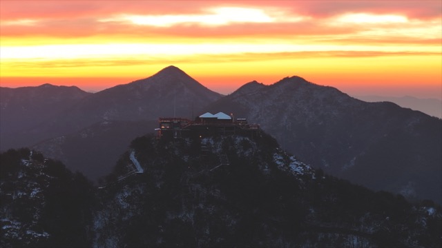 「溧阳」南山雪景日出