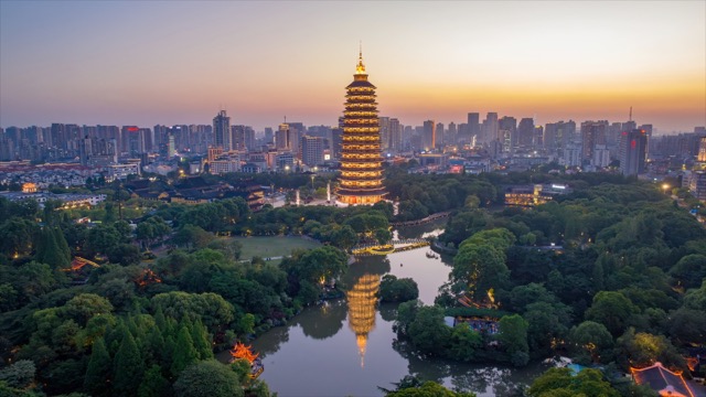「天宁」天宁宝塔夜景